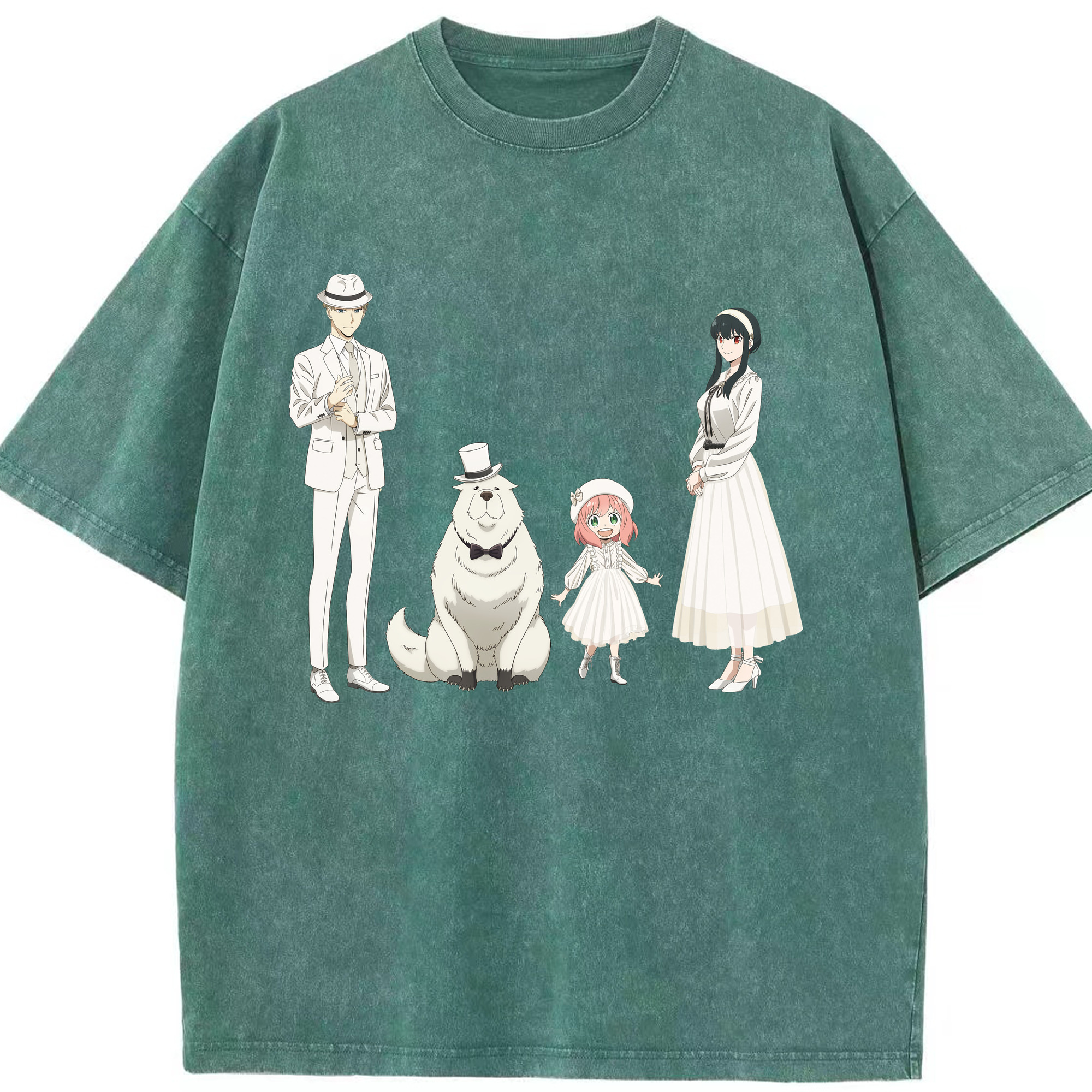 （画像用） SPY×FAMILY间谍家家酒 綿100% ヴィンテージ風 半袖Tシャツ（フロントプリント）